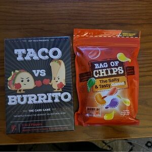 Taco vs Burrito and Bag of Chips Card Games